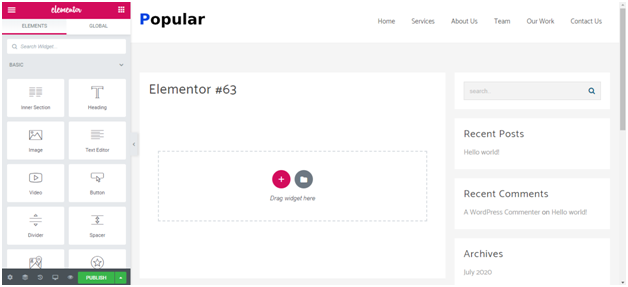 How to create a WordPress website with Elementor